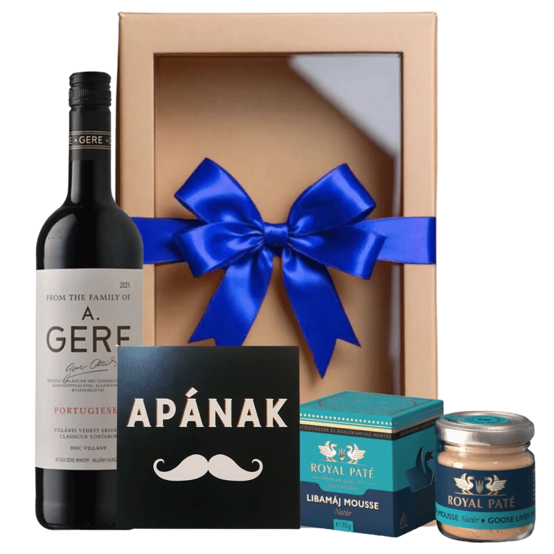 Ajándékcsomag férfiaknak vörösbor