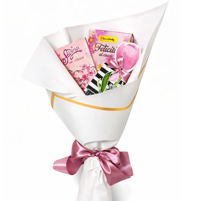 Elegáns ballagási csoki csokor