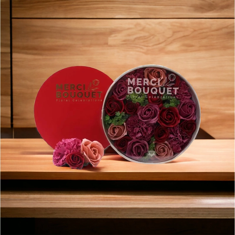 Romantikus hangulat szappan rózsa box