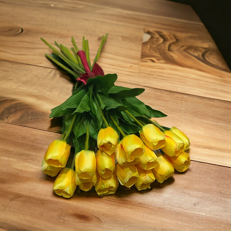 Sárga mű tulipán csokor